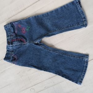 Xhilaration 24mo girls bell bottom embroidered jeans